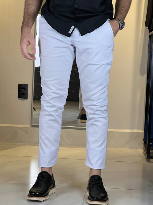 Calça Branca Esporte Fino